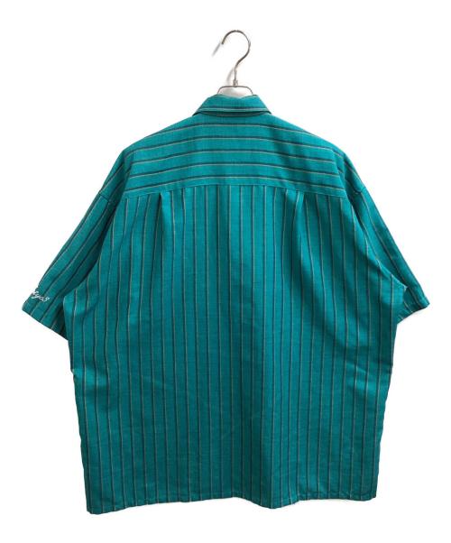 FAT（エフエーティー）FAT (エフエーティー) 半袖ストライプシャツ / F32510-SH20-AB グリーン サイズ:FATの古着・服飾アイテム