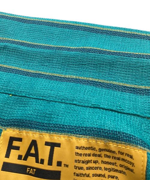 FAT（エフエーティー）FAT (エフエーティー) 半袖ストライプシャツ / F32510-SH20-AB グリーン サイズ:FATの古着・服飾アイテム