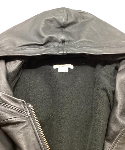 HELMUT LANG（ヘルムートラング）HELMUT LANG (ヘルムートラング) フーデットレザージャケット / 変形児ぷ ブラック サイズ:Pの古着・服飾アイテム