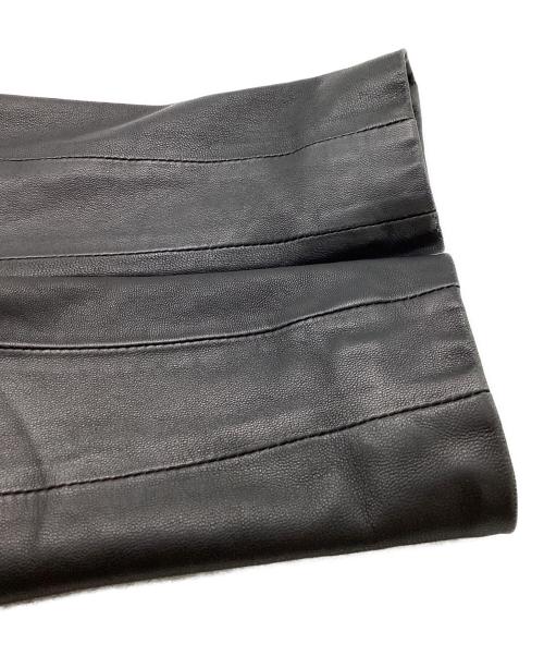 HELMUT LANG（ヘルムートラング）HELMUT LANG (ヘルムートラング) フーデットレザージャケット / 変形児ぷ ブラック サイズ:Pの古着・服飾アイテム