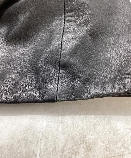 HELMUT LANG（ヘルムートラング）HELMUT LANG (ヘルムートラング) フーデットレザージャケット / 変形児ぷ ブラック サイズ:Pの古着・服飾アイテム