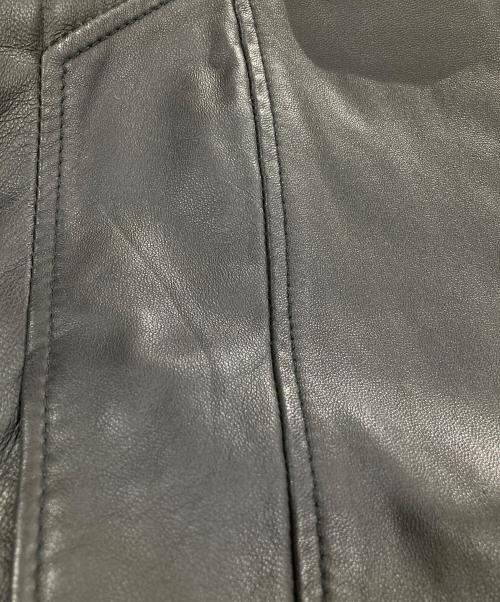 HELMUT LANG（ヘルムートラング）HELMUT LANG (ヘルムートラング) フーデットレザージャケット / 変形児ぷ ブラック サイズ:Pの古着・服飾アイテム