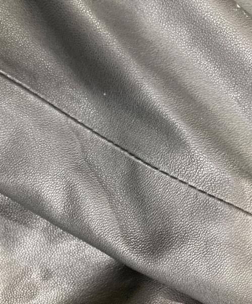 HELMUT LANG（ヘルムートラング）HELMUT LANG (ヘルムートラング) フーデットレザージャケット / 変形児ぷ ブラック サイズ:Pの古着・服飾アイテム
