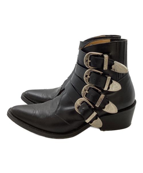TOGA PULLA（トーガ プルラ）TOGA PULLA (トーガ プルラ) バックルストラップブーツ　/　0219G ブラック サイズ:37の古着・服飾アイテム