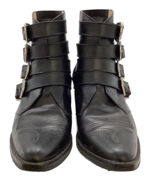 TOGA PULLA（トーガ プルラ）TOGA PULLA (トーガ プルラ) バックルストラップブーツ　/　0219G ブラック サイズ:37の古着・服飾アイテム
