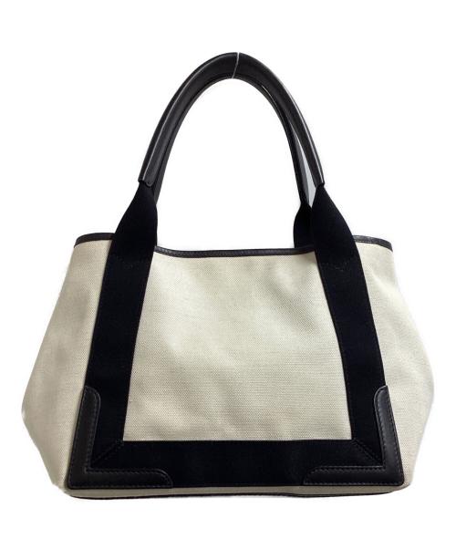 BALENCIAGA（バレンシアガ）BALENCIAGA (バレンシアガ) ネイビーカバスS トートバッグ　/　339933　/　1081・X・002123 ベージュ×ブラックの古着・服飾アイテム