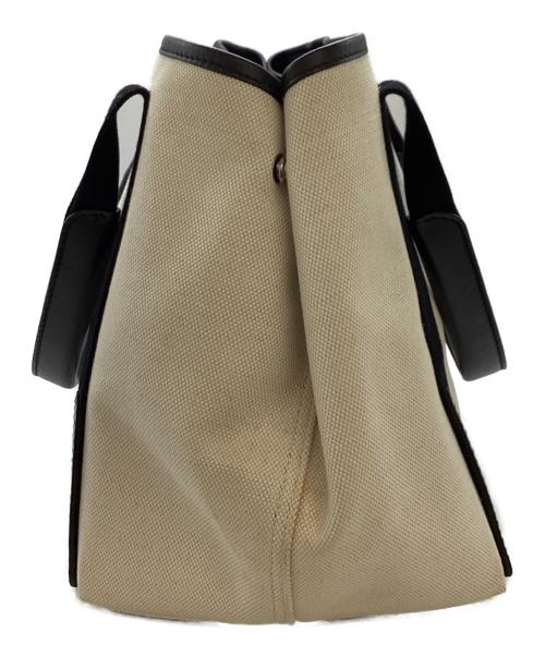 BALENCIAGA（バレンシアガ）BALENCIAGA (バレンシアガ) ネイビーカバスS トートバッグ　/　339933　/　1081・X・002123 ベージュ×ブラックの古着・服飾アイテム