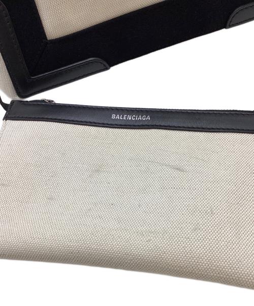 BALENCIAGA（バレンシアガ）BALENCIAGA (バレンシアガ) ネイビーカバスS トートバッグ　/　339933　/　1081・X・002123 ベージュ×ブラックの古着・服飾アイテム