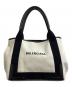 BALENCIAGA（バレンシアガ）の古着「ネイビーカバスS トートバッグ　/　339933　/　1081・X・002123」｜ベージュ×ブラック