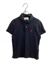 AMI Alexandre Mattiussi（アミアレクサンドルマテュッシ）の古着「AMI DE COEUR POLO SHIRT（アミデクールポロシャツ）/ BFUPL001.760」｜ブラック
