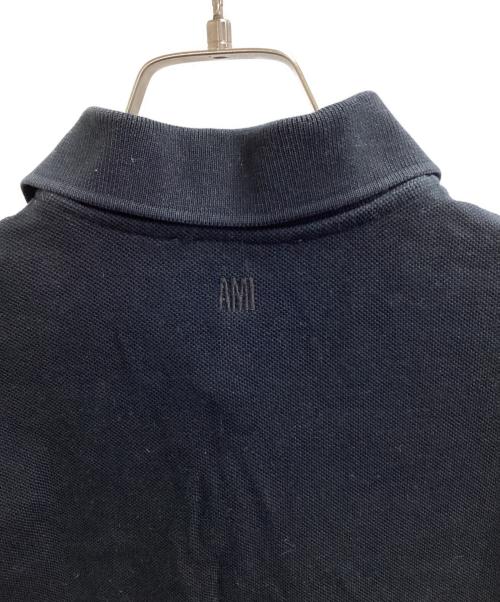 AMI Alexandre Mattiussi（アミアレクサンドルマテュッシ）AMI Alexandre Mattiussi (アミアレクサンドルマテュッシ) AMI DE COEUR POLO SHIRT（アミデクールポロシャツ）/ BFUPL001.760 ブラック サイズ:ＸＳの古着・服飾アイテム