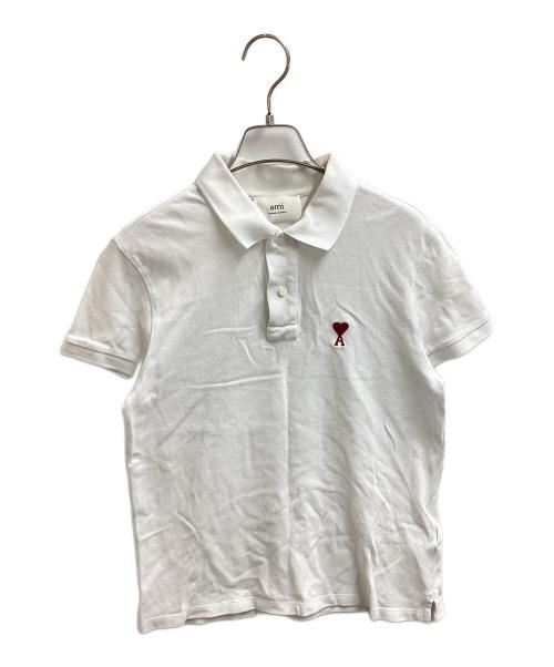 AMI Alexandre Mattiussi（アミアレクサンドルマテュッシ）AMI Alexandre Mattiussi (アミアレクサンドルマテュッシ) AMI DE COEUR POLO SHIRT ホワイト サイズ:XSの古着・服飾アイテム