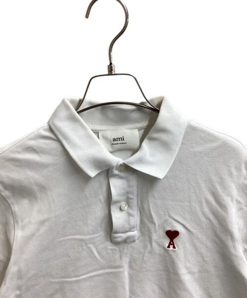 AMI Alexandre Mattiussi（アミアレクサンドルマテュッシ）AMI Alexandre Mattiussi (アミアレクサンドルマテュッシ) AMI DE COEUR POLO SHIRT ホワイト サイズ:XSの古着・服飾アイテム