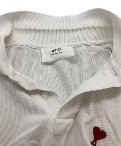 AMI Alexandre Mattiussi（アミアレクサンドルマテュッシ）AMI Alexandre Mattiussi (アミアレクサンドルマテュッシ) AMI DE COEUR POLO SHIRT ホワイト サイズ:XSの古着・服飾アイテム