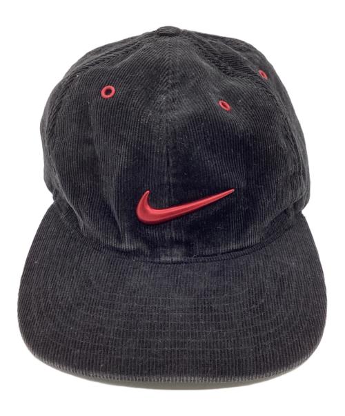 NIKE（ナイキ）NIKE (ナイキ) メタルロゴコーデュロイキャップ / 90s ブラック サイズ:ONE SIZEの古着・服飾アイテム