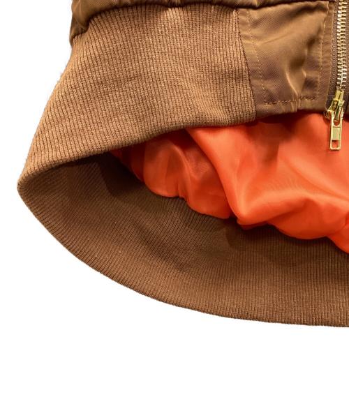 Risley（リズレー）Risley (リズレー) バックフリルMA-1ジャケット / R2103-BJK199 ブラウン サイズ:FREEの古着・服飾アイテム