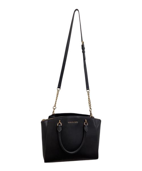 MICHAEL KORS（マイケルコース）MICHAEL KORS (マイケルコース) ELLIS LG SATCHEL LEATHER / エリスLGサッチェルレザー / 35H7GE0S3L ブラックの古着・服飾アイテム