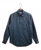 BEAUTY&YOUTHビューティーアンドユース）の古着「尾州 レギュラーフォルム テーパード シャツ（ビシュウ）/ 1211-223-8284」｜グリーン