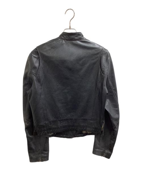EMPORIO ARMANI（エンポリオアルマーニ）EMPORIO ARMANI (エンポリオアルマーニ) 90's～00's シングル ラムレザー ジャケット ブラック サイズ:48の古着・服飾アイテム
