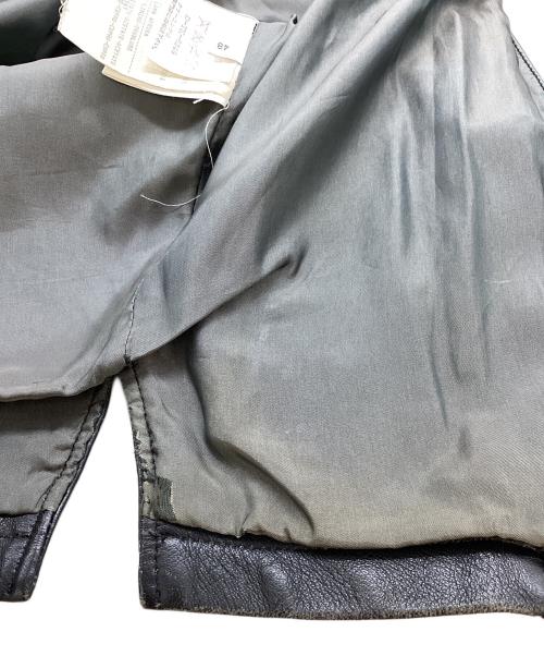 EMPORIO ARMANI（エンポリオアルマーニ）EMPORIO ARMANI (エンポリオアルマーニ) 90's～00's シングル ラムレザー ジャケット ブラック サイズ:48の古着・服飾アイテム
