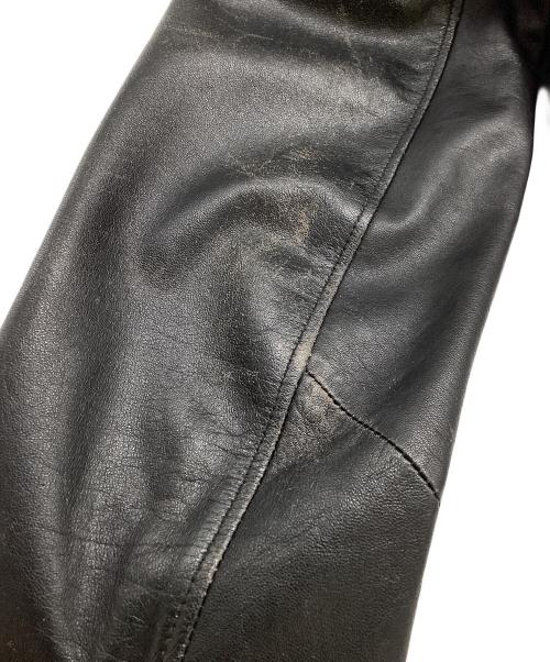 EMPORIO ARMANI（エンポリオアルマーニ）EMPORIO ARMANI (エンポリオアルマーニ) 90's～00's シングル ラムレザー ジャケット ブラック サイズ:48の古着・服飾アイテム