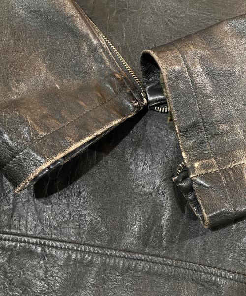 EMPORIO ARMANI（エンポリオアルマーニ）EMPORIO ARMANI (エンポリオアルマーニ) 90's～00's シングル ラムレザー ジャケット ブラック サイズ:48の古着・服飾アイテム