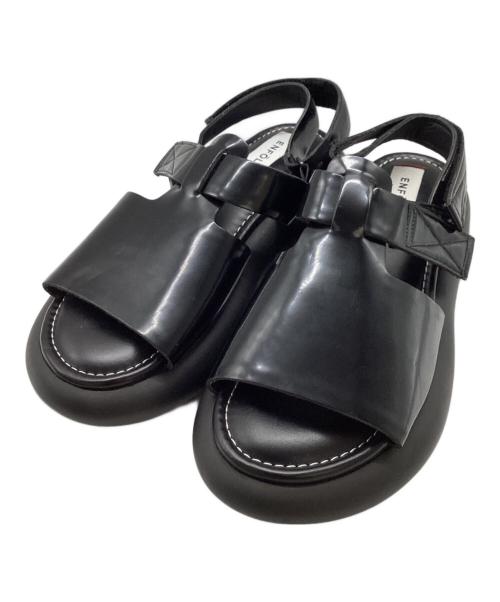 ENFOLD（エンフォルド）ENFOLD　 (エンフォルド) TUBE-SOLE SANDAL / チューブソールサンダル ブラック サイズ:38の古着・服飾アイテム