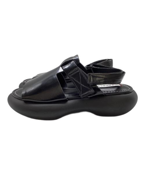 ENFOLD（エンフォルド）ENFOLD　 (エンフォルド) TUBE-SOLE SANDAL / チューブソールサンダル ブラック サイズ:38の古着・服飾アイテム