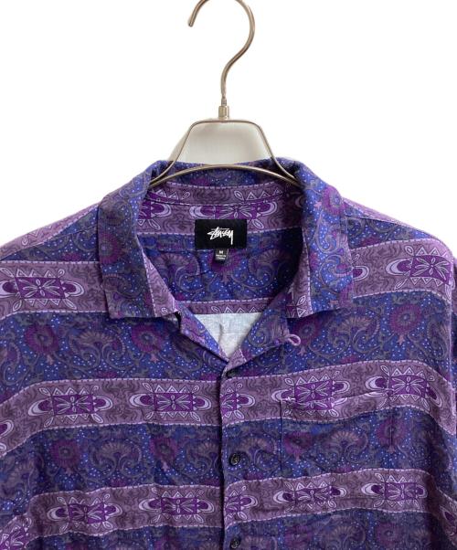 stussy（ステューシー）stussy (ステューシー) Baroque Shirt　/　1110099 パープル サイズ:Mの古着・服飾アイテム