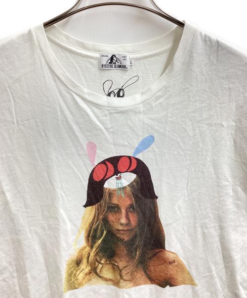 Hysteric Glamour（ヒステリックグラマー）Hysteric Glamour (ヒステリックグラマー) SKOLOCT (スコロクト) プリントTシャツ ホワイト サイズ:Lの古着・服飾アイテム