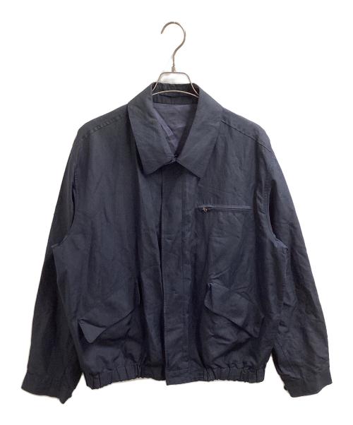 dunhill（ダンヒル）dunhill (ダンヒル) シルクリネンブルゾン/イタリア製 ネイビー サイズ:XLの古着・服飾アイテム