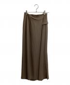 HER LIP TOハーリップトゥ）の古着「Front Overlap Pants　/　1253303007」｜ブラウン