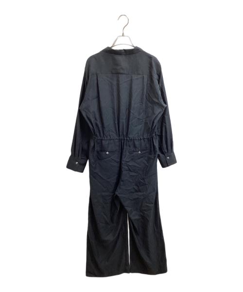 SALON adam et rope'（サロンアダムエロペ）SALON adam et rope' (サロンアダムエロペ) オープンカラーリラクシーオールインワン ネイビー サイズ:Mの古着・服飾アイテム