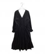 ne quittez pasヌキテパ）の古着「C.DOBBY LACE PANEL DRESS / 010422GB3」｜ブラック
