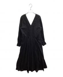 ne quittez pas（ヌキテパ）の古着「C.DOBBY LACE PANEL DRESS / 010422GB3」｜ブラック