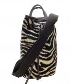 AVACATIONアヴァケーション）の古着「LIN ZEBRA Shoulder bag」｜ホワイト×ブラック