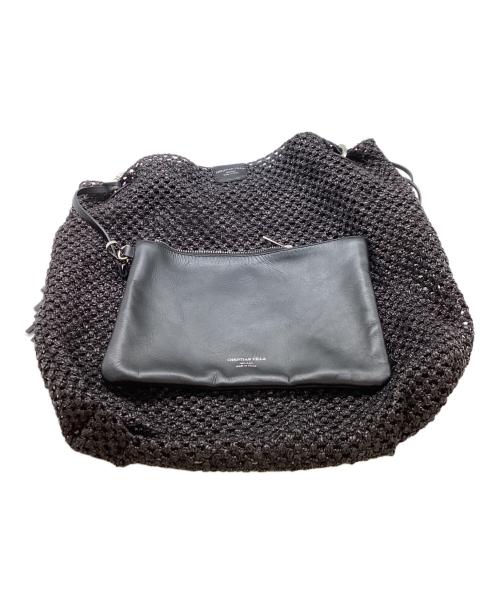 CHRISTIAN VILLA（クリスチャンヴィラ）CHRISTIAN VILLA (クリスチャンヴィラ) CROCHET トートバッグ ブラックの古着・服飾アイテム