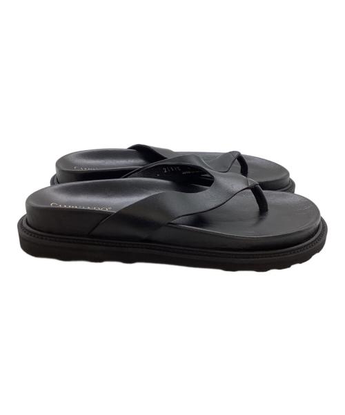 Caminando（カミナンド）Caminando (カミナンド) THONSLIDES / レザートングサンダル / 2112W ブラック サイズ:23cmの古着・服飾アイテム