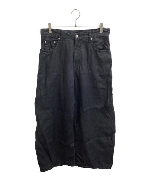digawel（ディガウェル）DIGAWEL (ディガウェル) Puckering wide pants ブラック サイズ:2の古着・服飾アイテム