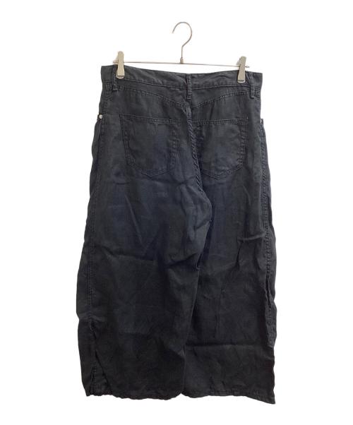 digawel（ディガウェル）DIGAWEL (ディガウェル) Puckering wide pants ブラック サイズ:2の古着・服飾アイテム