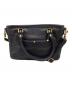 TORY BURCH (トリーバーチ) アマンダ ミニサッチェル 2WAY ハンドバッグ ブラック：6000円