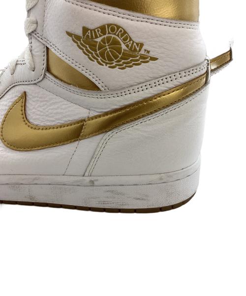 NIKE（ナイキ）NIKE (ナイキ) WMNS AIR JORDAN 1 RETORO HI OG / FD2596-107 ゴールド×ホワイト サイズ:29の古着・服飾アイテム