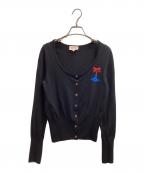 Vivienne Westwood RED LABELヴィヴィアンウエストウッドレッドレーベル）の古着「オーブ リボン 刺繍カーディガン / 357-55-11001」｜ブラック