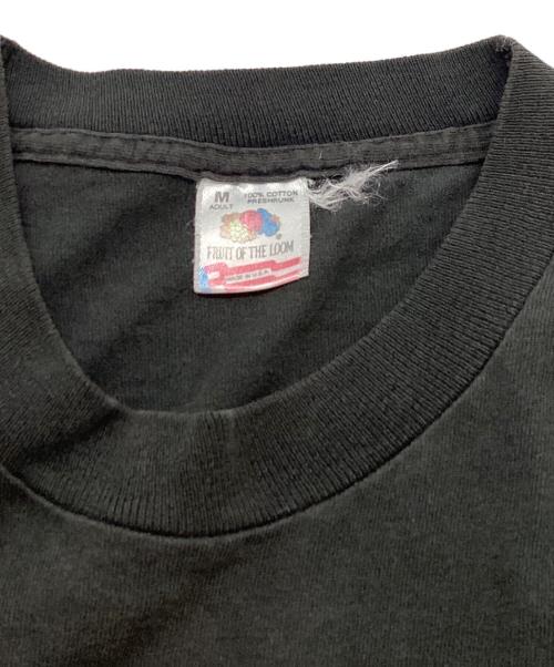 FRUIT OF THE LOOM（フルーツオブザルーム）FRUIT OF THE LOOM (フルーツオブザルーム) ''OVERWORKED''プリントTシャツ ブラック サイズ:Mの古着・服飾アイテム