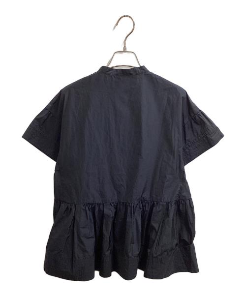 UNITED ARROWS（ユナイテッドアローズ）UNITED ARROWS (ユナイテッドアローズ) タフタ ステッチ ペプラム ブラウス ブラック サイズ:表記無しの古着・服飾アイテム