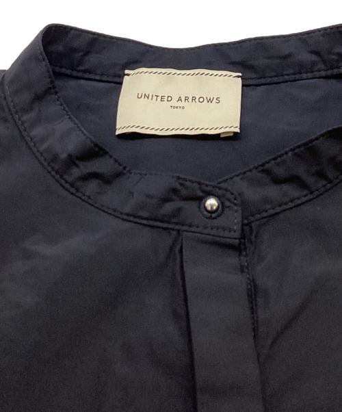 UNITED ARROWS（ユナイテッドアローズ）UNITED ARROWS (ユナイテッドアローズ) タフタ ステッチ ペプラム ブラウス ブラック サイズ:表記無しの古着・服飾アイテム