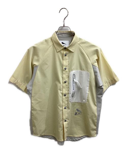 maison kitsune（メゾンキツネ）maison kitsune (メゾンキツネ) and wander (アンドワンダー) HIKING SHIRT イエロー サイズ:2の古着・服飾アイテム