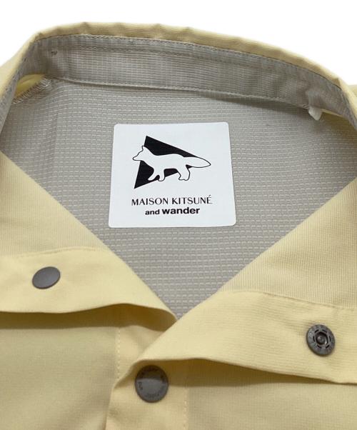 maison kitsune（メゾンキツネ）maison kitsune (メゾンキツネ) and wander (アンドワンダー) HIKING SHIRT イエロー サイズ:2の古着・服飾アイテム