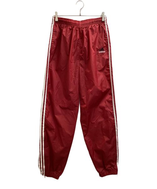 adidas（アディダス）adidas (アディダス) ナイロントラックパンツ レッド サイズ:Lの古着・服飾アイテム
