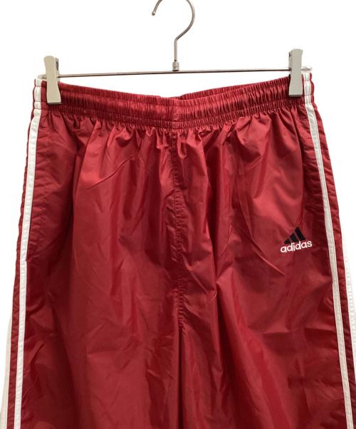 adidas（アディダス）adidas (アディダス) ナイロントラックパンツ レッド サイズ:Lの古着・服飾アイテム